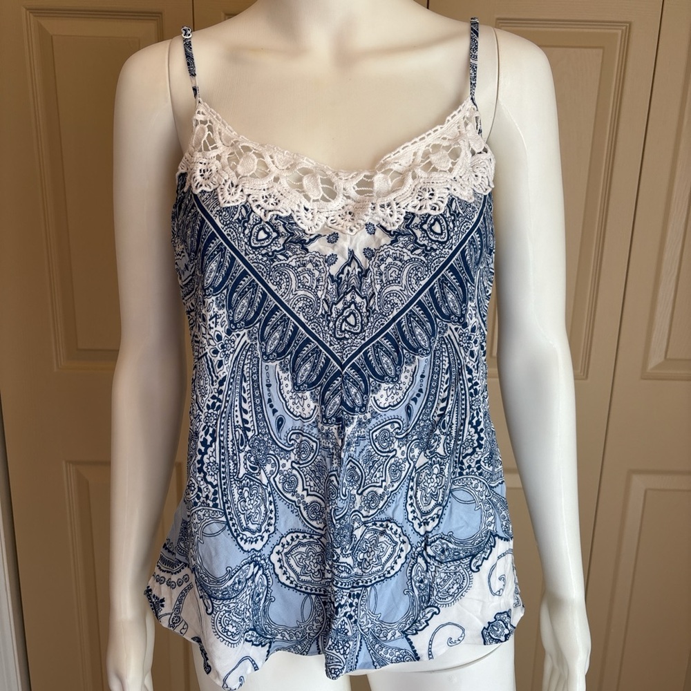 IN BLOOM adjustable paisley tank top